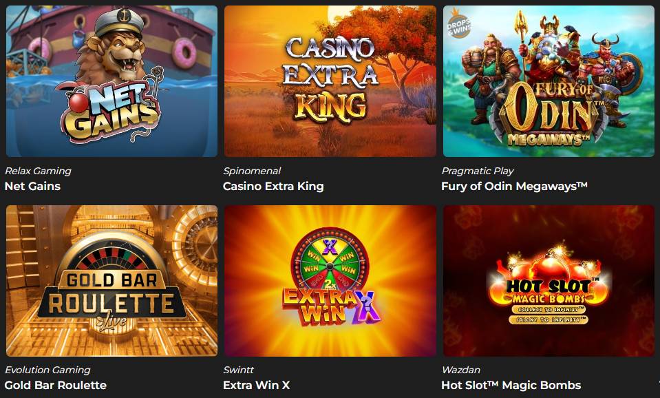 Casino Extra interface